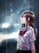 空を見上げる女の子 ニコニコ静画 イラスト