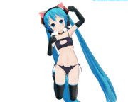 PXCH Miku Cat Lingerie Black =^w^=