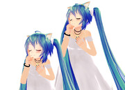 ミクさんとちびさんでネコミミスイッチ（テスト）投稿しました。