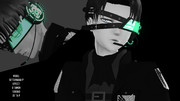 【MMDアクセサリ配布】ベルトサイバーゴーグルヘッドセット(O)