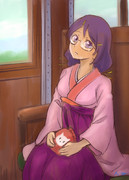 袴姿の羽川翼（ワンドロ）