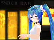 ミクさんの手を取りエスコート