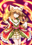 【トリスタ擬人化イラコン】炎のきつね