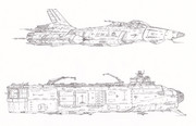 空間大型艦上爆撃機タイザン＆特殊航空運用母艦バイカル「自作機＆自作艦」