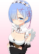 メイドの日なのでREゼロのレムちゃん描いた