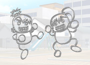 亜美真美ラクガキ【アイドルマスター/モンスターファーム】