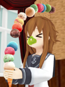 だるま落としで食べるのです！