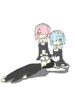 レムラムによるダブル膝枕な落書き