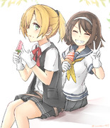 提督にアイス奢ってもらった舞風＆谷風