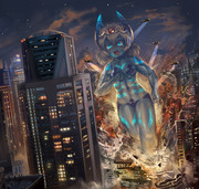 巨大魔王ちゃんの夜食