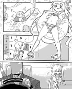 家から水着を着てきた杏ちゃん