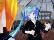 先輩!!傘持ってます!!