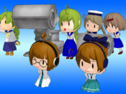 【MMD艦これ】妖精さん(対潜/照明弾)【モデル配布】