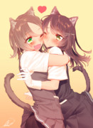 黒潮にゃんと親潮にゃん