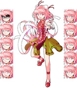 バトルっぽい華扇立ち絵2 表情差分