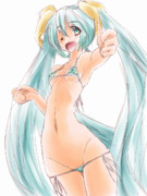 初音ミクちゃんのビキニ