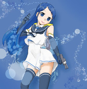 ポーズ練習、五月雨ちゃん