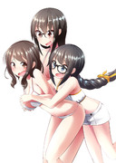 イチャイチャしてる三人