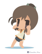 シャドーボクシングをするしおい