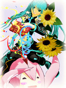 黒澪先生と向日葵