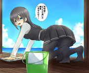 雑巾がけ ニコニコ静画 イラスト