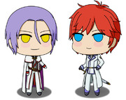 最優と剣聖（ヘナ絵）