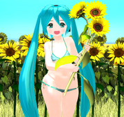 おデブミクさんでひまわり