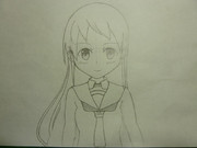 C90で五月雨？を色紙に描いちゃってた