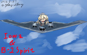 アイオワとB-2Spiritステルス爆撃機