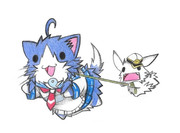 ウサギ提督と大鯨ネコ