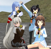 秋を楽しんで貰えてるかい？【たむたむ式天津風/お宮式初風/おんだ式雪風・時津風】