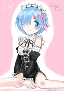 レムりん描きました。