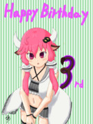 【マウスで】牛ゆかりさん祝3周年【落書き】