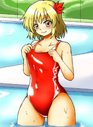 秋が水遊びにやってきた。