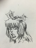 妹紅・ジョジョ絵(顔アップ)