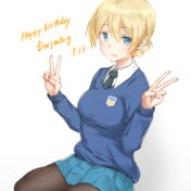 金髪青目 ニコニコ静画 イラスト