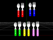 スプーン＆フォーク【MMDアクセサリ配布あり】