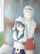 翔鶴ねぇと潮と夕立