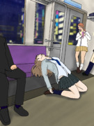 電車でガチ寝するアイドル