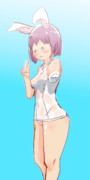 偽物だが豊満で、それでいて透けた白色スクール水着が性的なHSIさん