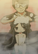頭を洗ってもらうNDK