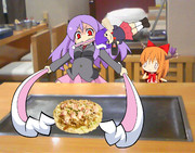 モダン焼きを作るHSI姉貴