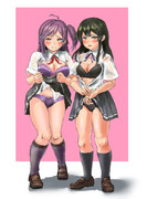 提督の指令書(嘘)を信じて下着を見せて上げたらなんか違う気分になってきた萩風と親潮