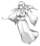 東風谷早苗 - 風祝・下絵