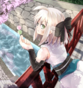 お団子を食べる沖田さん