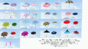【MMDアクセサリ配布あり】雨傘いろいろ38本セット！！【配布再開】