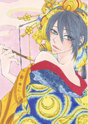 花魁風三日月さん描いてみました。