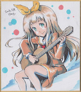 今日の色紙＃96「デカリボン先輩」