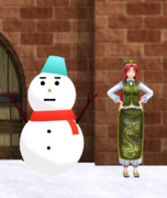 【MMD】雪だるま【モデル配布】