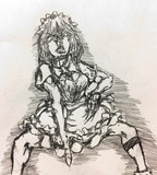【落書き】咲夜さん・ジョジョ立ち
